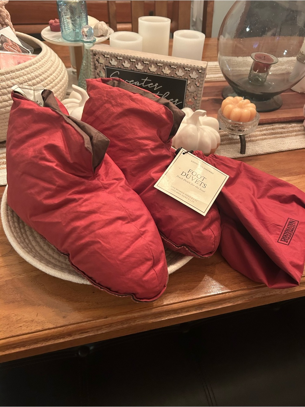 Restoration Hardware Red Foot Duvets